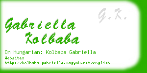 gabriella kolbaba business card